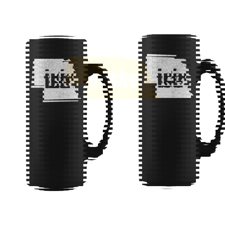 Nebraska State Nickname Husker [Distressed] Coffee Mug